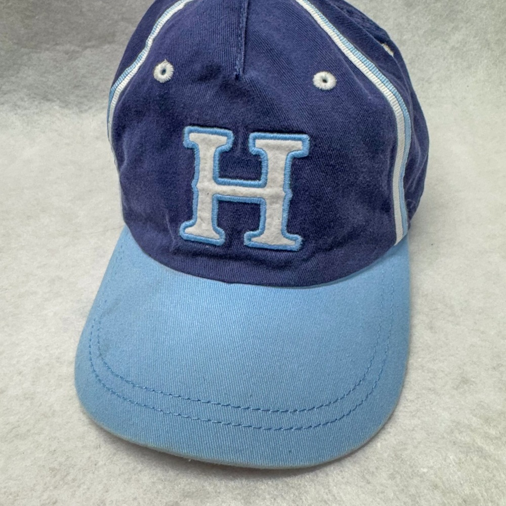 Tommy Hilfiger Hat Cap Strap Back Navy Blue Light Blue H Embroidered Mens Youth - Picture 1 of 8
